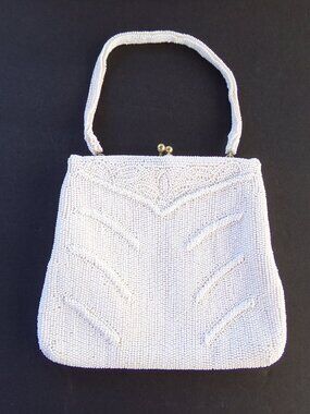 Vintage Purse Bag Wristlet Beaded Richere Hand Made Japan